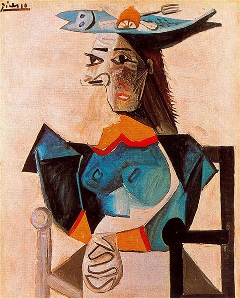 Pablo Picasso Seated Woman With Fish Femme Assise Avec Poisson